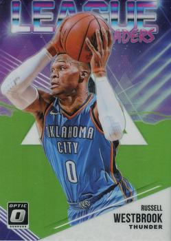 2018-19 Donruss Optic - League Leaders Lime Green #3 Russell Westbrook Front