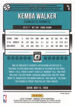 2018-19 Donruss Optic - Lime Green #8 Kemba Walker Back