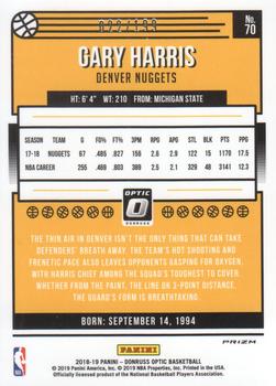 2018-19 Donruss Optic - Orange #70 Gary Harris Back