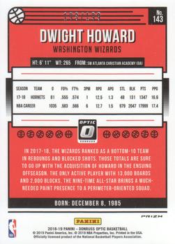 2018-19 Donruss Optic - Orange #143 Dwight Howard Back
