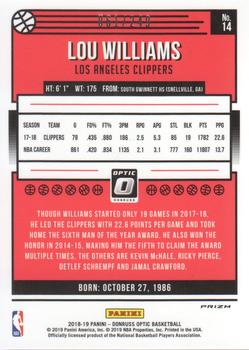 2018-19 Donruss Optic - Premium Box Set #14 Lou Williams Back