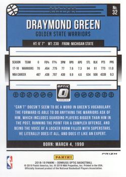 2018-19 Donruss Optic - Premium Box Set #32 Draymond Green Back