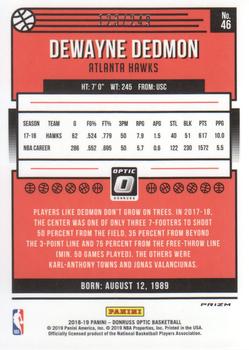 2018-19 Donruss Optic - Premium Box Set #46 Dewayne Dedmon Back
