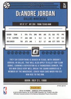 2018-19 Donruss Optic - Premium Box Set #50 DeAndre Jordan Back
