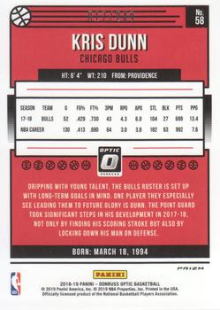 2018-19 Donruss Optic - Premium Box Set #58 Kris Dunn Back