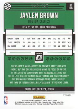 2018-19 Donruss Optic - Premium Box Set #66 Jaylen Brown Back