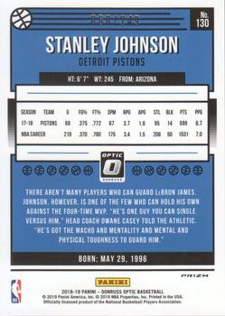 2018-19 Donruss Optic - Premium Box Set #130 Stanley Johnson Back