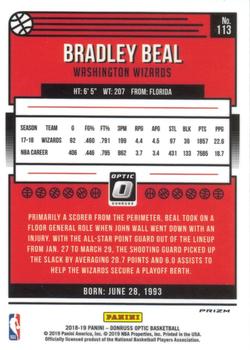 2018-19 Donruss Optic - Purple #113 Bradley Beal Back