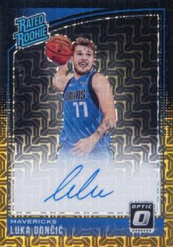 2018-19 Donruss Optic - Rated Rookies Signatures Choice Black Gold #177 Luka Doncic Front