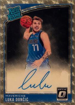 2018-19 Donruss Optic - Rated Rookies Signatures Gold Vinyl #177 Luka Doncic Front