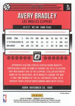 2018-19 Donruss Optic - Red #24 Avery Bradley Back