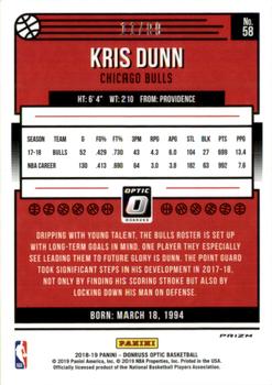 2018-19 Donruss Optic - Red #58 Kris Dunn Back