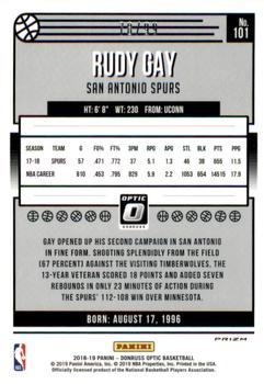 2018-19 Donruss Optic - Red #101 Rudy Gay Back