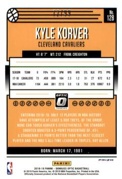 2018-19 Donruss Optic - Red #128 Kyle Korver Back