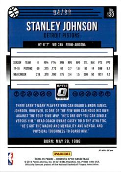 2018-19 Donruss Optic - Red #130 Stanley Johnson Back