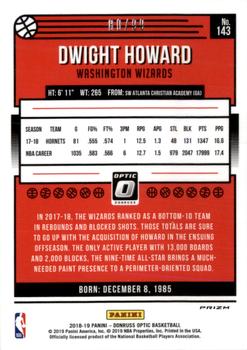 2018-19 Donruss Optic - Red #143 Dwight Howard Back