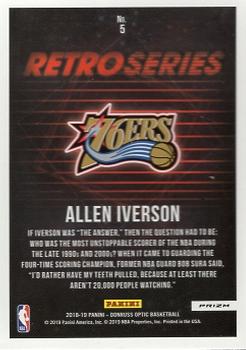 2018-19 Donruss Optic - Retro Series #5 Allen Iverson Back