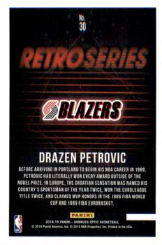 2018-19 Donruss Optic - Retro Series #30 Drazen Petrovic Back