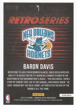 2018-19 Donruss Optic - Retro Series Blue #1 Baron Davis Back