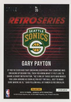 2018-19 Donruss Optic - Retro Series Blue #20 Gary Payton Back