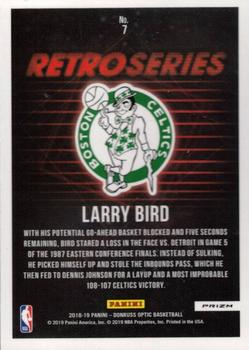 2018-19 Donruss Optic - Retro Series Fast Break Holo #7 Larry Bird Back