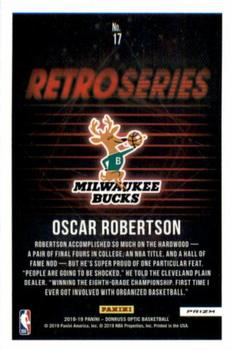2018-19 Donruss Optic - Retro Series Holo #17 Oscar Robertson Back