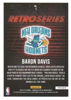 2018-19 Donruss Optic - Retro Series Red #1 Baron Davis Back