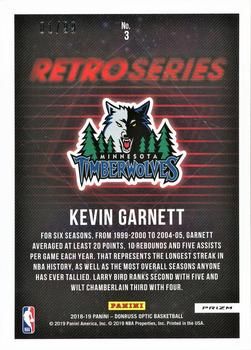 2018-19 Donruss Optic - Retro Series Red #3 Kevin Garnett Back
