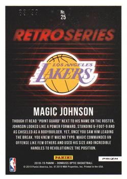 2018-19 Donruss Optic - Retro Series Red #25 Magic Johnson Back