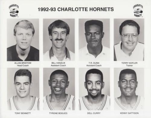 1992-93 Charlotte Hornets #NNO Allan Bristow / Bill Hanzlik / T.R. Dunn / Terry Kofler / Tony Bennett Front