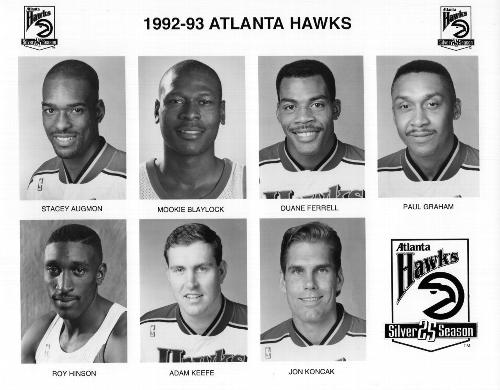 1992-93 Atlanta Hawks #NNO Stacey Augmon / Mookie Blaylock / Duane Ferrell / Paul Graham / Roy Hinson / Adam Keefe / Jon Koncak Front