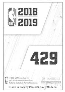 2018-19 Panini NBA Stickers European #429 Jaren Jackson Jr. Back