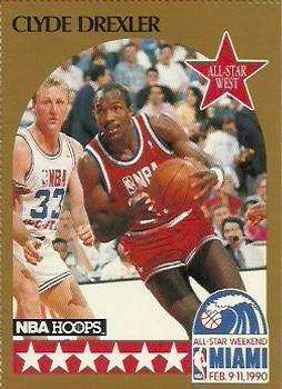 1990-91 Hoops - All-Star Program Perforated #NNO Clyde Drexler Front