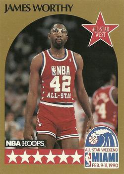 1990-91 Hoops - All-Star Program Perforated #NNO James Worthy Front