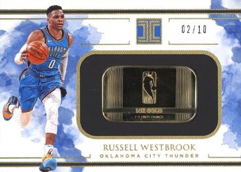 2018-19 Panini Impeccable - Gold NBA Logo #9 Russell Westbrook Front