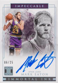 2018-19 Panini Impeccable - Immortal Ink Holo Silver #IM-MET Mark Eaton Front