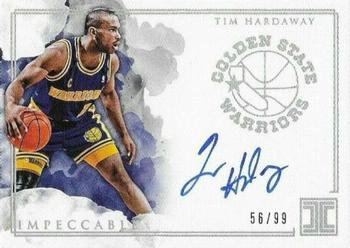 2018-19 Panini Impeccable - Impeccable Warriors #WA-THW Tim Hardaway Front
