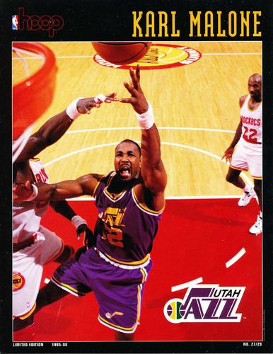 1995-96 Hoop Magazine 8x10s - New England Ford Dealers #27 Karl Malone Front