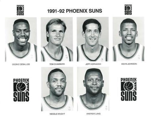 1991-92 Phoenix Suns #NNO Cedric Ceballos / Tom Chambers / Jeff Hornacek / Kevin Johnson / Negele Knight / Andrew Lang Front