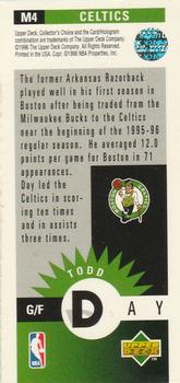 1996-97 Collector's Choice - Mini-Cards #M4 Todd Day Back