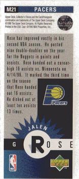 1996-97 Collector's Choice - Mini-Cards #M21 Jalen Rose Back