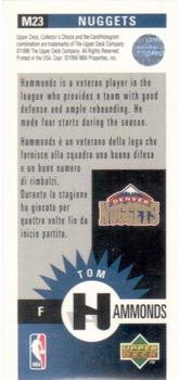 1996-97 Collector's Choice - Mini-Cards #M23 Tom Hammonds Back