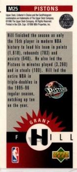 1996-97 Collector's Choice - Mini-Cards #M25 Grant Hill Back