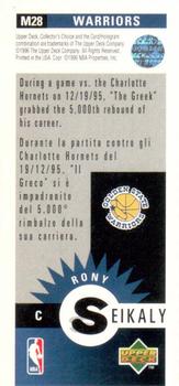 1996-97 Collector's Choice - Mini-Cards #M28 Rony Seikaly Back