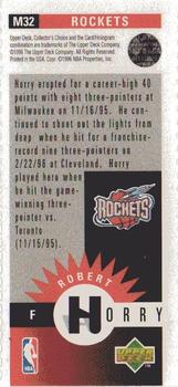 1996-97 Collector's Choice - Mini-Cards #M32 Robert Horry Back