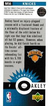 1996-97 Collector's Choice - Mini-Cards #M56 Charles Oakley Back