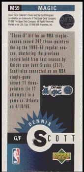 1996-97 Collector's Choice - Mini-Cards #M59 Dennis Scott Back