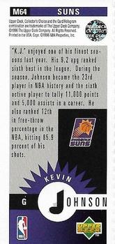 1996-97 Collector's Choice - Mini-Cards #M64 Kevin Johnson Back