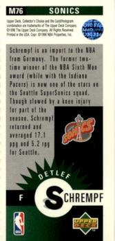 1996-97 Collector's Choice - Mini-Cards #M76 Detlef Schrempf Back
