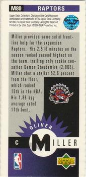 1996-97 Collector's Choice - Mini-Cards #M80 Oliver Miller Back